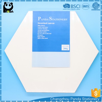 free sample blank hexagon shape canvas for acrylic paint from Yangzhou